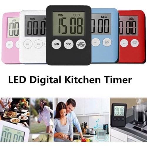 Digital Kitchen Timer Big Digits Loud Alarm Magnetic Backing Stand with Large LCD Display for Cooking Baking Baking Pizza Tool