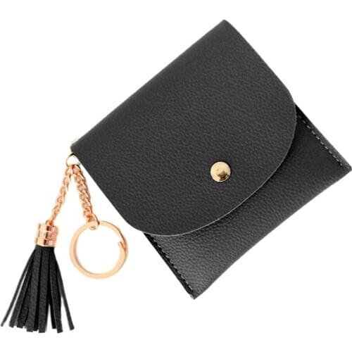 Ladies Short Design Wallets Purse Women Lady Mini PU Wallets With Tassel For Money Coin Cards Carteras Para Mujer