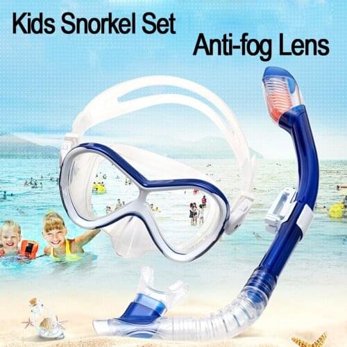 Kids Snorkel Set Anti-fog Diving Mask With Silicone Material Swmming Scuba Snorkeling Gear for Child Children Professional