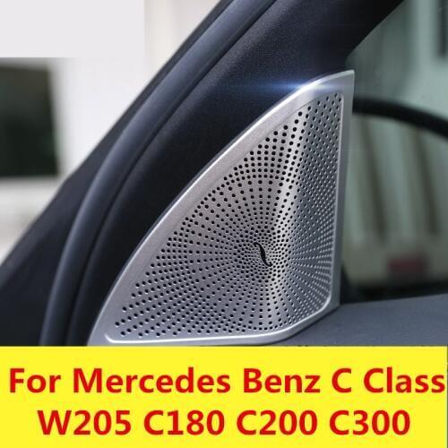 For Mercedes Benz C Class W205 C180 C200 C300 Inner Door A Column Stereo Speaker Cover Trim A Pillar Stereo Speaker Audio