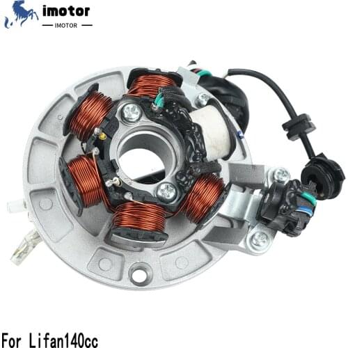 LF140 Engine 6 Coil Lgnition Magneto Stator For Lifan 140 140cc 1P55FMJ Horizontal Kick Starter Engines Dirt Pit Bikes