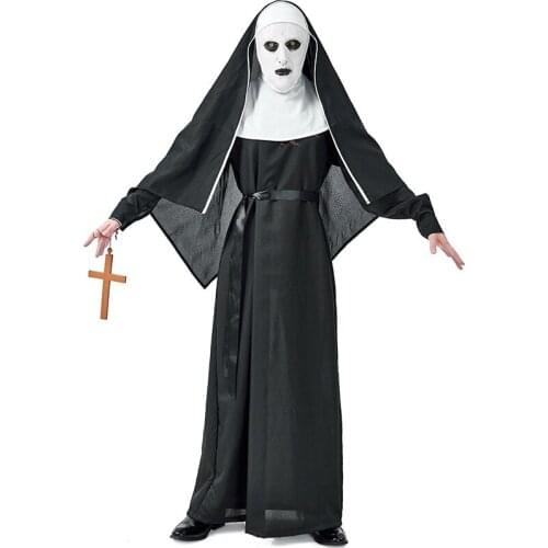 Halloween Carnival Horror Monastery Ghost Nun Demon Nun Unisex Male Reverse Series Movie Cosplay