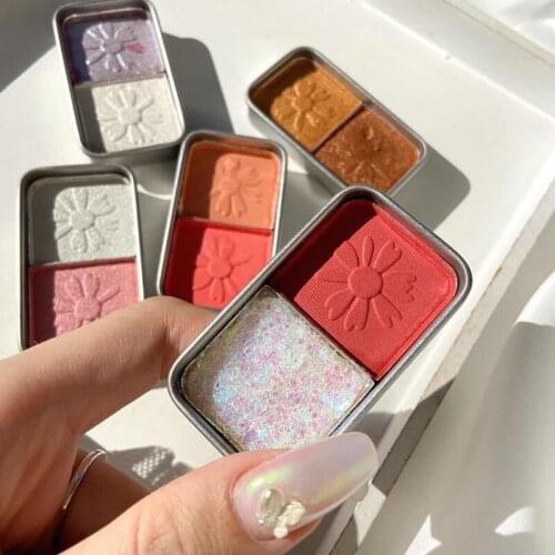 Perfect Eyeshadow 2 Colors Matte Pearlescent Eye Shadow Pigment Eye Shadow Palette Makeup Cosmetics T0971