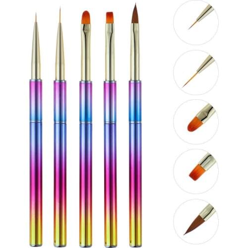 Nail Tool Single Gradient Pole Color UV Polish Drawing Carving Pen Carving and Drawing Flower Light Therapy Pen Nail Art Brush