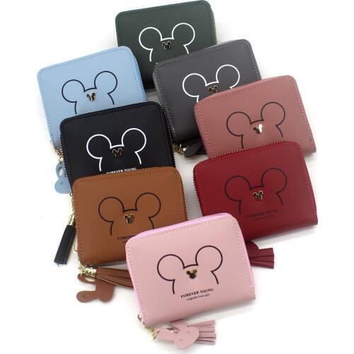 PU Leather Tassel Wallet Women Small Luxury Brand Famous Mini Women Wallets Purses Female Short wallet Coin Zipper Purse Cartera