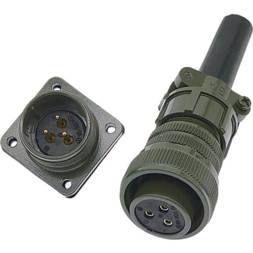 Military standard connectors MIL-STD 5015 Servo connector plug socket Gold-plated copper 16S-1 16S-4 16S-8 16S-10