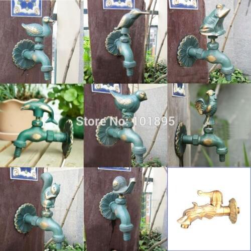 Good Quality Wall Mounted 1/2 Inch Thread 2 Colors 13 Models Brass Garden Animal Bib Tap