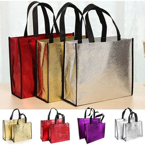 Reusable Women Shopping Bag Large Capacity Canvas Travel Storage Bags Laser Glitter Female Handbag Grocery Canvas Tote Eco Bag