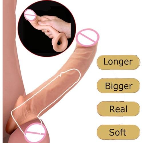 Reusable Condoms Realistic Penis Sleeve Cock Extender Dick Enlarged Ring Delayed Ejaculation Sex Products For Men Intimate Goods