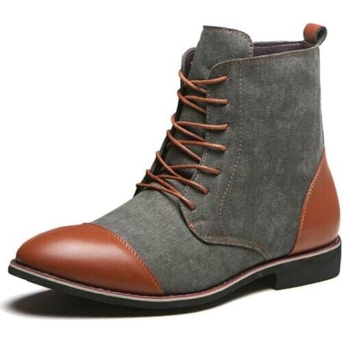 New Men Boots Spring Autumn Casual Shoes Cowboy Boots Mens Oxfords Fashion Leather Boots Men Boots Zapatos De Hombre 39-48