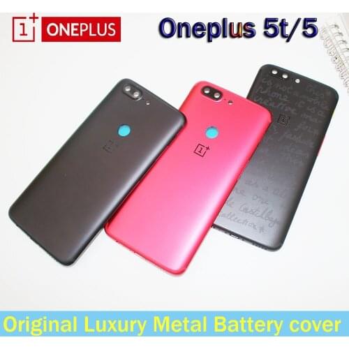 Original Metal Back Housing For Oneplus A5010 5T 5 Master Edition Battery Cover Rear Door Panel Replace Part +Camera Glass Lens
