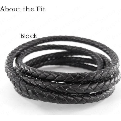 About the Fit 6mm 15Meters Full Dyeing Braided Split Leather Total Coloring Round Leather Cords Jewellery Accessories Woven Rope