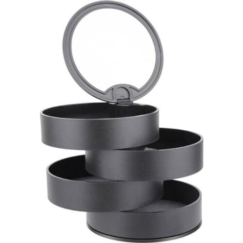 4-layer Jewelry Storage Box Earring Holder For Women Travel Jewelry Tray Case With Lid For Bracelets Rings