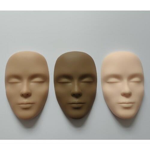 Eyelashes Extension Silicone Practice Head Eyebrow Makeup and Massage Training Mannequin Head