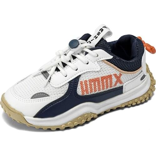 Sport Boys Sneakers Kids Casual Shoes For Girls Sneakers Children Shoes Elastic-bannd Breathable Mesh Anti-slippery Fashion New