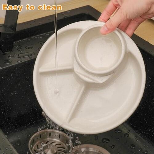 Breakfast Plate Divided Portable Barbecue Picnic Tray Portion Control Plate For Healthy Eating for Adults Kids Dinner Plates