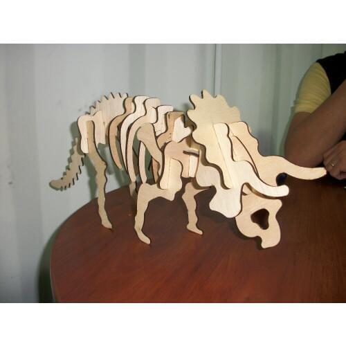 Triceratops Dinosaur dragon DWG CAD file drawing to cnc laser cutting engraving machine D13