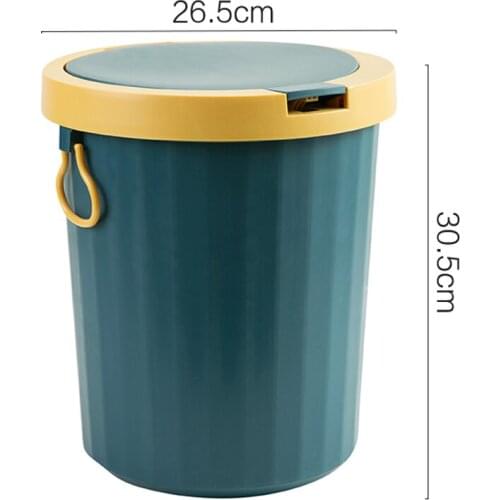 Creative Plastic Kitchen Garbage Bin Trash High Quality Cans Trash Can Large Capacity Cubo Basura Household Products EJ50TB