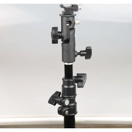 E Type Universal Metal Flash Hot Shoe Speedlite Umbrella Holder Light Stand Detachable Rotating Lamp Bracket E-Bracket