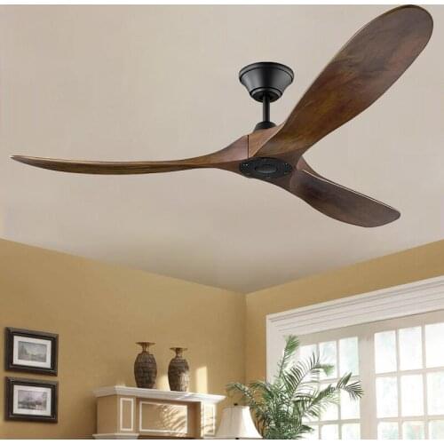 52, 60, 70 inch DC old industrial wood fan, wood fan, retro wood ceiling fan, industrial and decorative remote control equipment