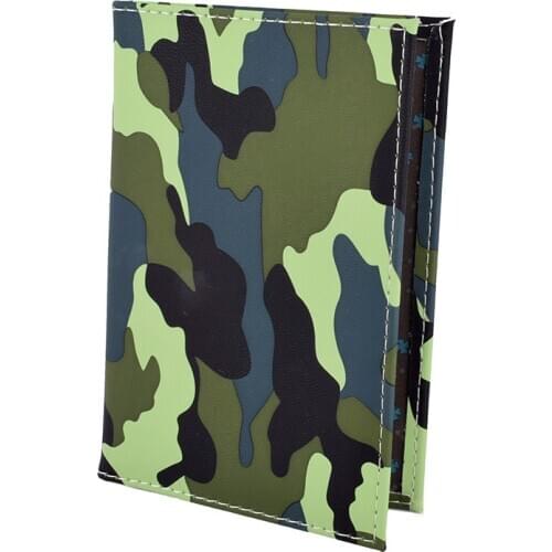 Waterproof Camouflage Passport Covers Leather Colors Document Card Wallet Russia Bag Passport Holder Case Travel Accessories Men