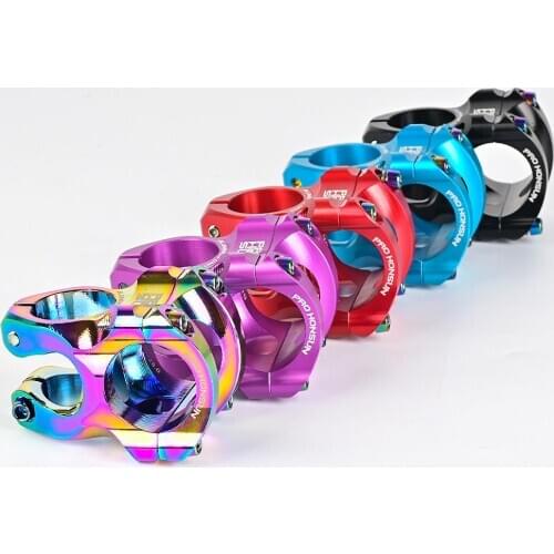 High-Strength CNC Handlebar Stem 31.8MM Bicycle Power Short Stem Handle Riser Ultralight Aluminum Alloy MTB Mountain Bike Parts