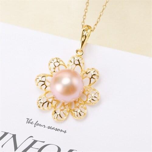 Factory Wholesale Real Solid S925 Sterling Silver Accessories DIY Jewelry Making Pearl Pendant For Women Charm Gift