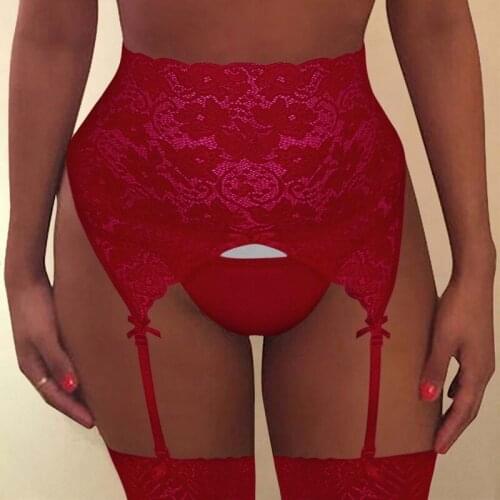 Womens High Waist Lace Adjustable Bandage Sexy Mini Skirt Garter Belt Short Dress With Four-breasted Girls Gift Ladies Lingerie