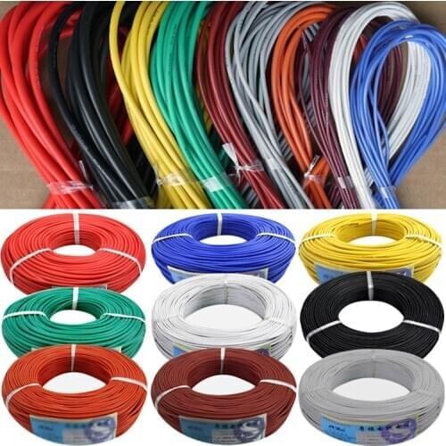 1M/5M Heat-resistant cable wire Soft silicone wire 10 12 13 14 15 16 18 20 22 24 26 28 30 AWG heat-resistant silicone