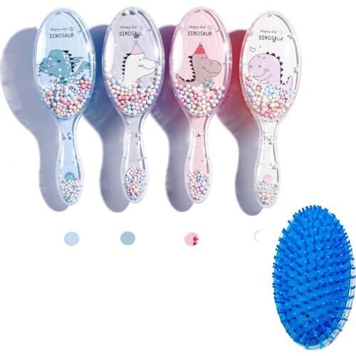 1PC Cute Dinosaur Hair Styling Comb Cartoon Air Bag Comb Hairbrush Salon Hairdressing Straight Curly Hair Comb Women