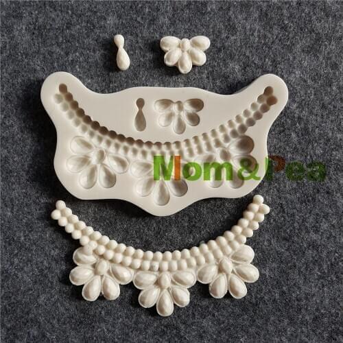Mom&Pea 1481 Free Shipping Swag Deco Mold Cake Decoration Fondant Cake 3D Mold Soap Mold Food Grade