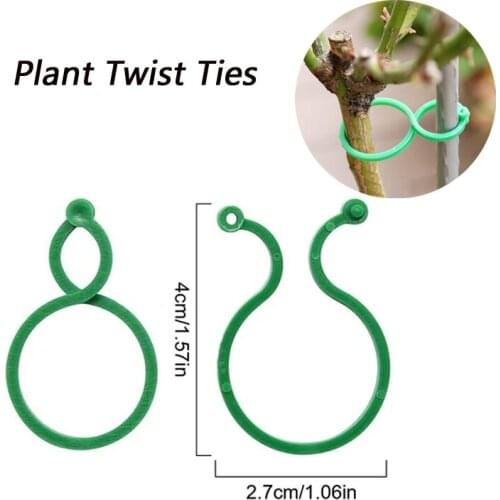 Garden Plant Twist Clip Ties 20pcs Sturdy Green Coated for Gardening Reusable Cable Plant Cable Ties