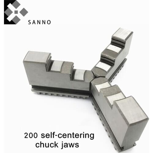 3 jaws chuck cnc turning lathe tool 200 self-centering chuck jaws positive & anti-claw, movable soft claw for manual lathe chuck