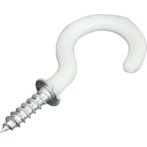 Promotion! 20x PVC Coated Stainless Steel Screw In Cup Hooks Ring Plant Jewelry Hanger Holder Dining Bar Tool S