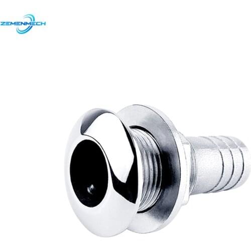 Boat Accessories 316 Stainless Steel Thru Hull Plumbing Fitting Outlet Drain Joint For 3/4" or 1" Hose Marine Hardware Yacht