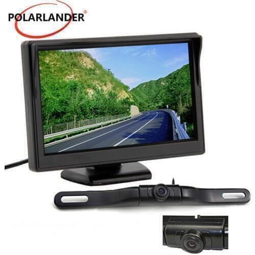 7 LED 8 LED Car Monitor Reversing Camera 5 Inch TFT Desktop Parking Monitor Night Vision Long-Term GPS Wireless Transmitter