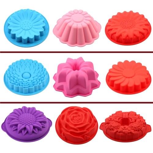 Large Silicone Round Cake Pan Mold Bakeware molds Silicone Mold Baking Tools for Birthday cake,Jelly,Pudding,Resin,Wedding DIY