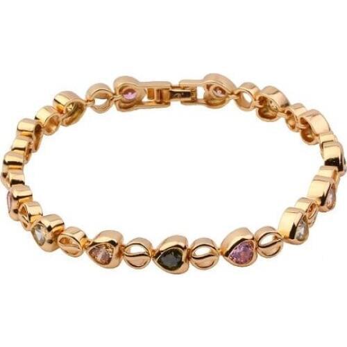 MxGxFam Brillant Multi GRhinestone Bracelet Jewelry Fashion Women with White Gold Color