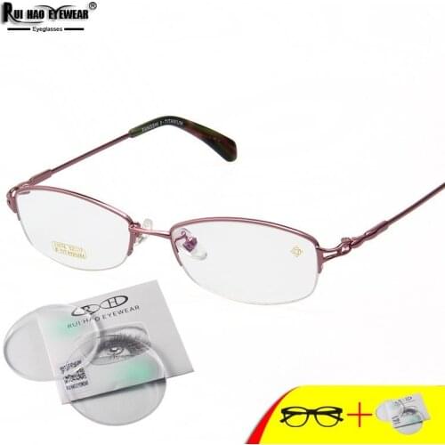 Brand Prescription Eyeglasses Women Glasses Frame Fill Optical Lens Resin lenses
