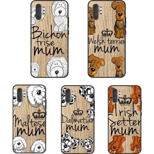 Welsh Terrier Cockapoo Dalmatian Mum Dog For Samsung Galaxy S20 FE S8 S9 S10 Plus S10e Note 10 Plus Note 20 S21 Ultra Phone Case