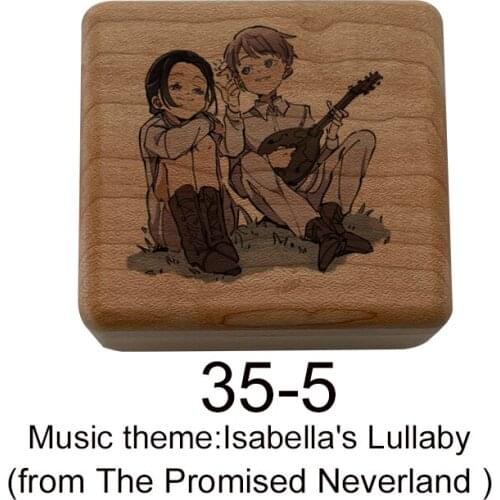 Wooden Cube Isabellas Lullaby The Promised Neverland Music Box Mechanism Gift For anime fans students gift kids souvenir toy