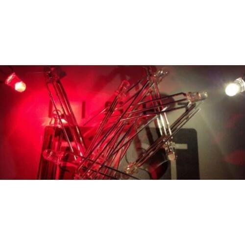 3mm BiColor Red Warm White LED Diode 3pins 20mA Common Anode Water Clear Lens