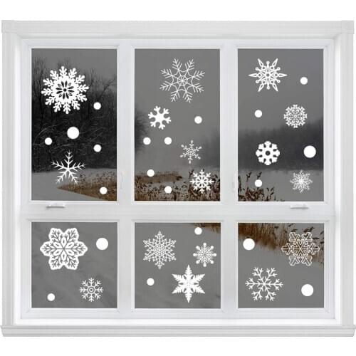 DIY snowflake electrostatic Sticker Glass window kids room winter home decoration Christmas Wall Stickers Decal wall paper