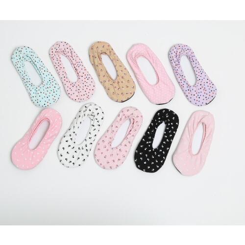 YEAMOLLY Summer Fashion Women Stripe Cotton Colorful Soft Indoor Floor Socks Kids Non-Slip Lovely Print Low Short Sock Slippers