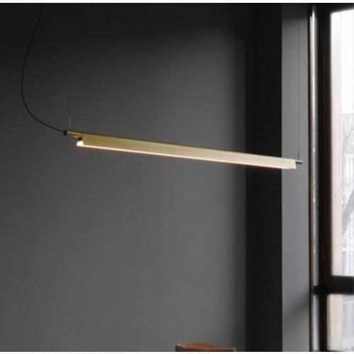 Linear LED pendant lamp light designer suspension hanging cord light gold/black bar office dinning table LED hanging lamp light