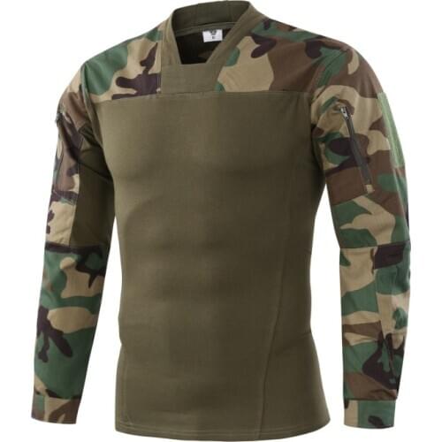 Mens Sweaters Tactical Shirt Cotton Moisture Wicking Frog Suit V-neck Stretch Long Sleeve Knit Pullover Male Clothing
