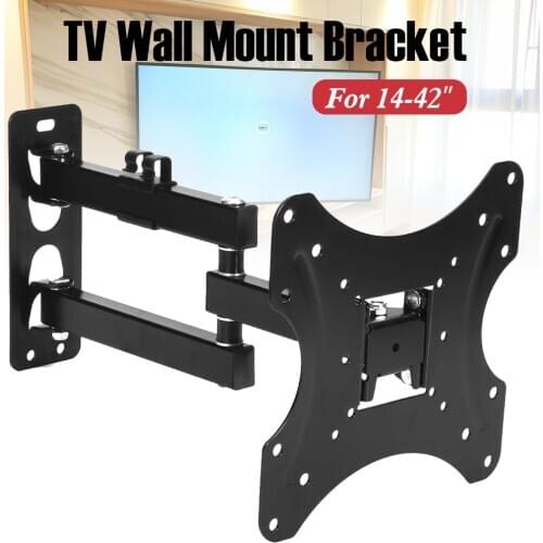 TV Wall Mount for 14" to 42" Flat TVs with Swivel Tilted Max VESA 200x200 mm