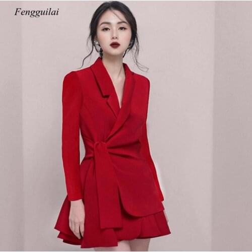 Autumn and Winter Womens Ol Commuter Elegant Slim Professional Suit Skirt Two Piece Set 2021 for Women