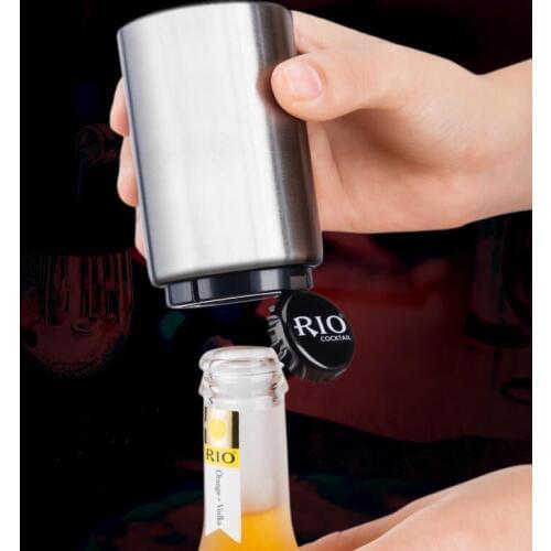 Stainless Steel Beer Bottle Openers Automatic Bottle Openers Beer Wine Bottle Opener Kitchen Bar Tools LX4010