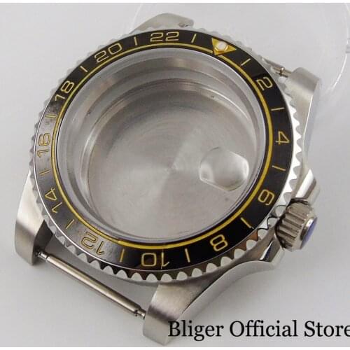 Fit NH35 Movement High Quality Watch Case Green Bezel Insert Solid Bezel Insert Sapphire Crystal